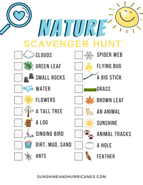 Nature Scavenger Hunt Ideas