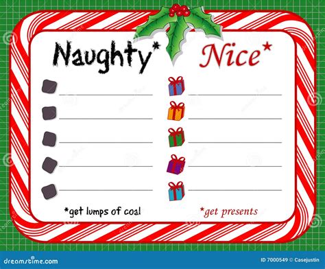 Naughty Nice List Templates