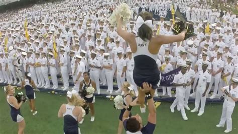 Midshipmen participating in a naval exercise