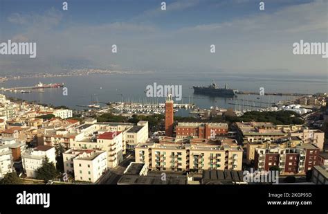 Overview of a large naval base