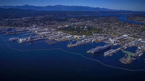 Overview of a large naval base