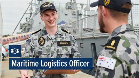 A photo of a naval officer's logistics role