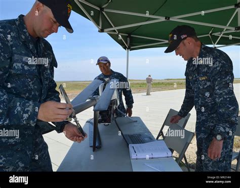 US Navy scientists working in a laboratory