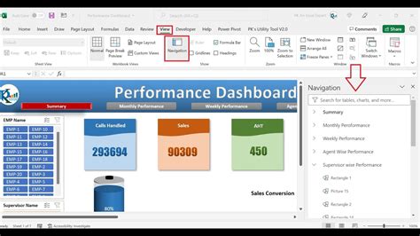 Navigation Pane in Excel