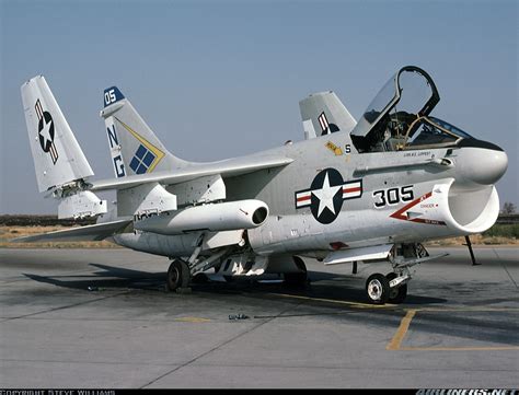 Navy A-7 Corsair in flight