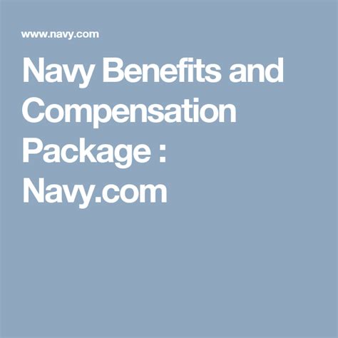 Navy benefits and allowances