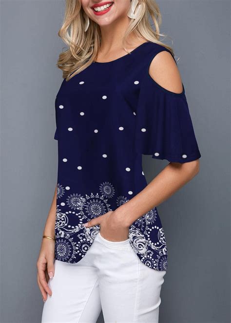 Navy blue blouse trends