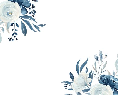 Navy Blue and White Floral