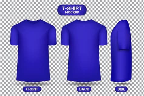 Navy Blue T Shirt Template Design 4