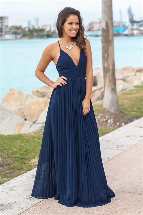 Navy Blue Wedding Guest Dress for Formal Wedding