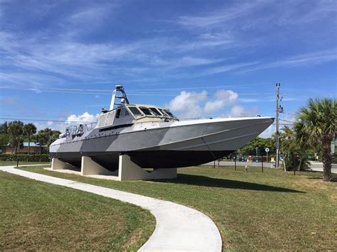 Navy boat in action