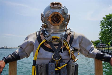 Navy diver in training