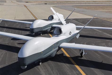 Drones in a hangar