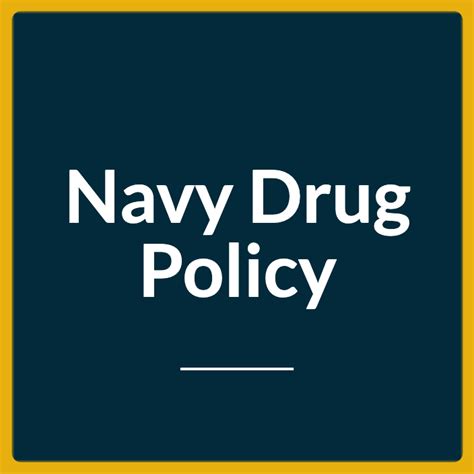 Navy Drug Policy