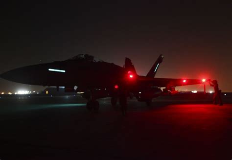 F/A-18 Hornet at night