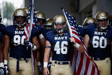 Navy Football Team in Action