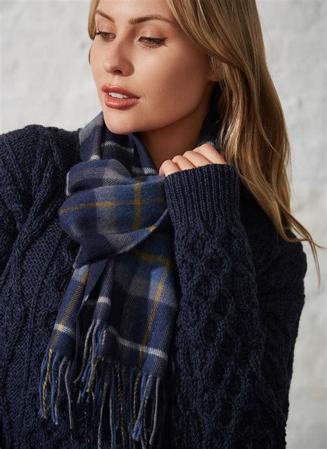 Navy and gray scarf