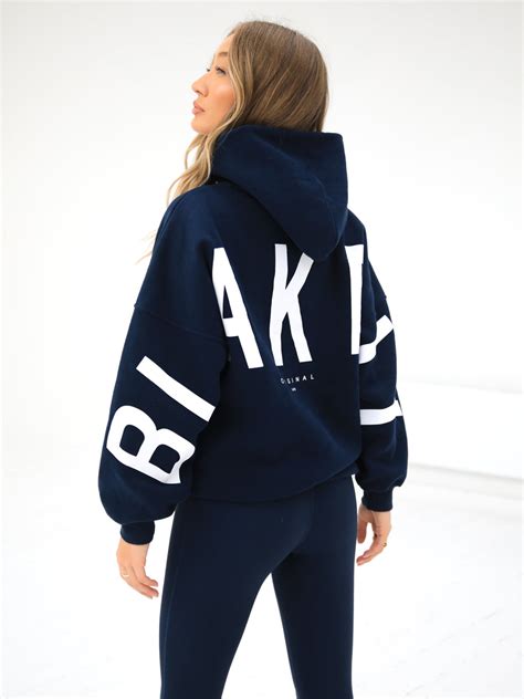 Navy hoodie fashion