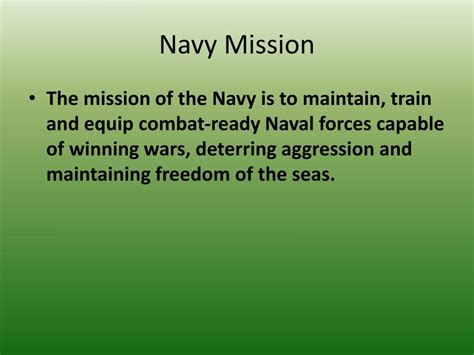 Navy mission