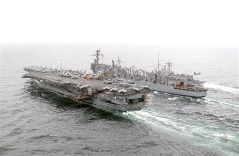 Navy ships at sea