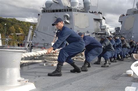 Navy ships in action