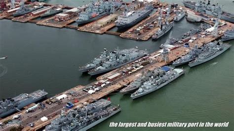 Navy ships in port