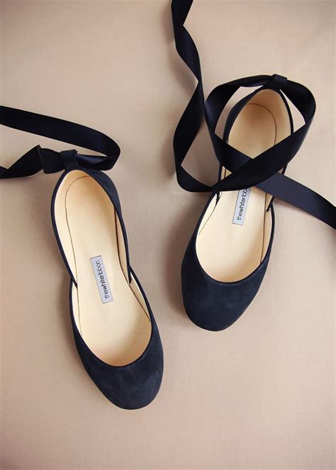 Navy ballet flats