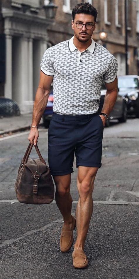 Navy Shorts Casual Look