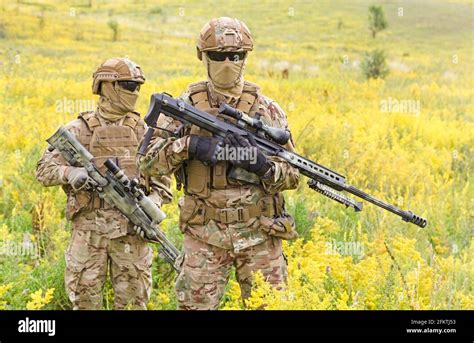 Navy Special Forces Operatives with Sniper Rifles