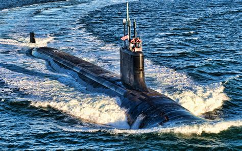 Navy subs at sea