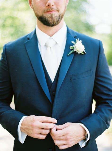 Navy suit for a wedding