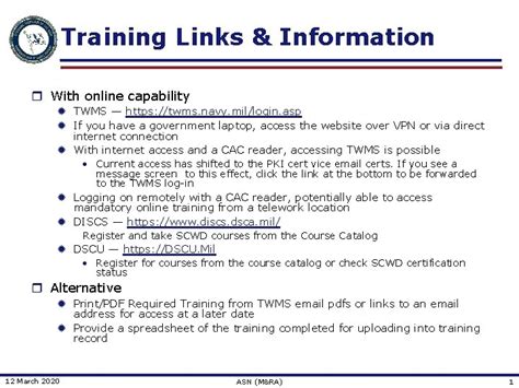 Navy Twms Systems Training