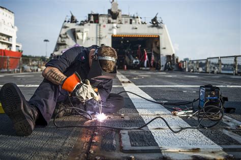 Navy Welder at Work