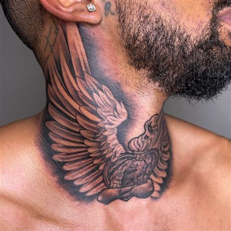 Neck Wing Tattoo Ideas for Couples