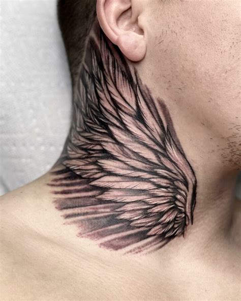 Neck Wing Tattoo Symbolism