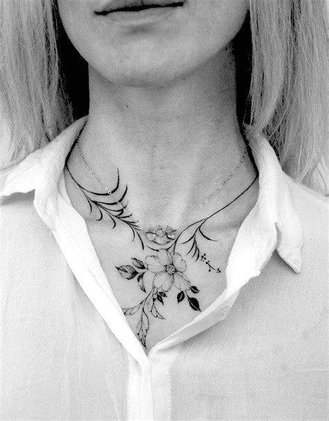 Necklace tattoo designs for women