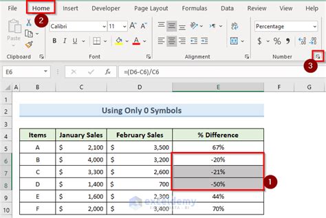 Displaying Negative Percentages in Excel