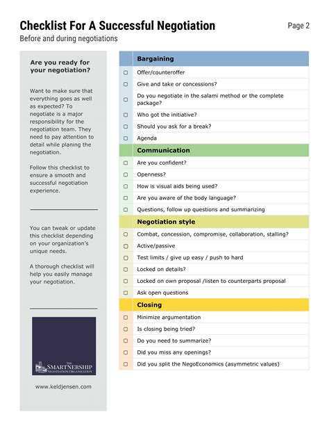 Negotiation and Closing Template