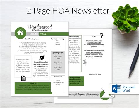 Neighborhood Newsletter Template in Microsoft Word