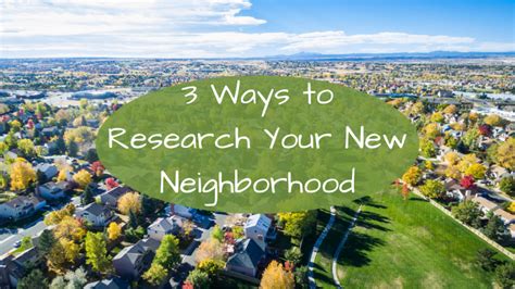 Researching Neighborhoods and Communities