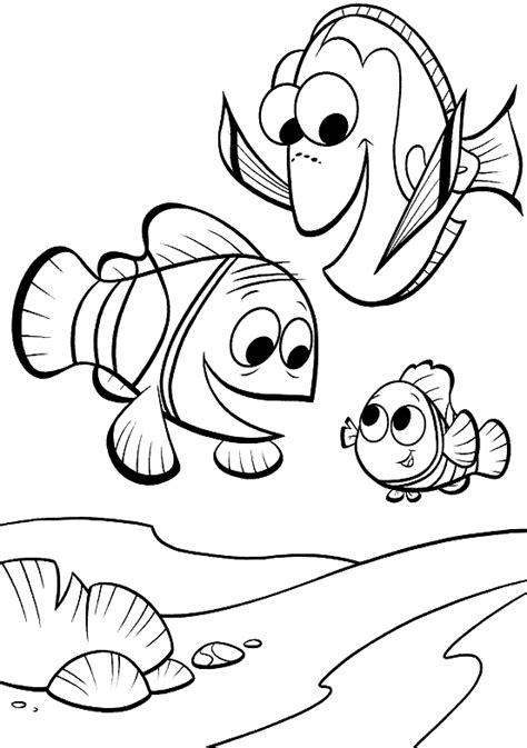 Nemo and Friends Coloring Pages for Kids