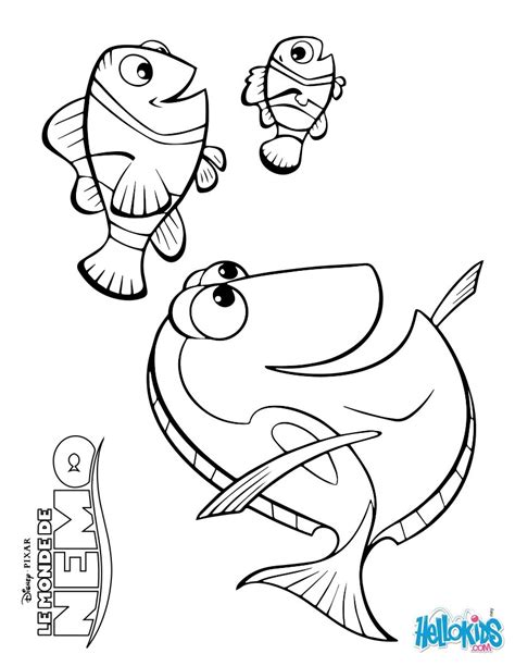 Nemo and Marlin Coloring Pages