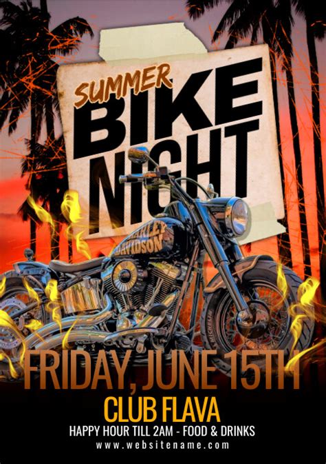 Neon Bike Night Flyer Template