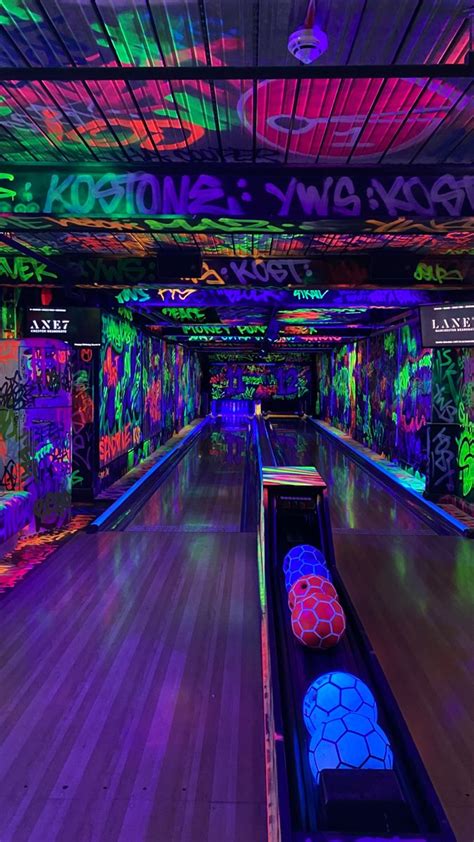 Neon Bowling Invitation