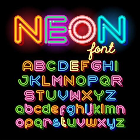 Neon Bubble Letters