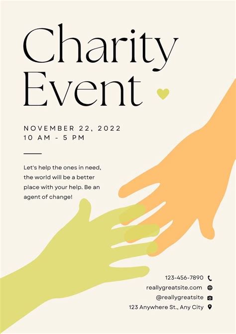 Neon Charity Invitation Template