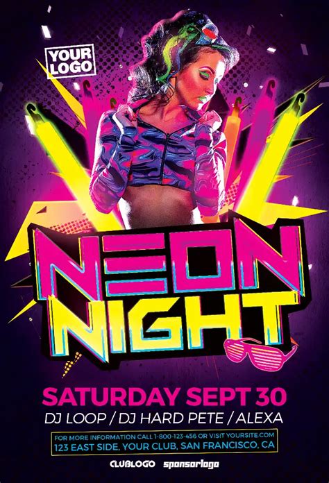 Neon Disco Flyer Template