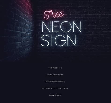 Neon Light After Effects Template