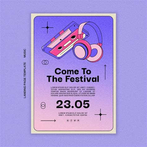 Neon Music Festival Invitation Template