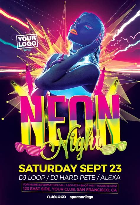 Neon Nights Flyer Template